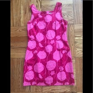 LILLY PULITZER FLORAL SLEEVELESS DRESS, SIZE 10
